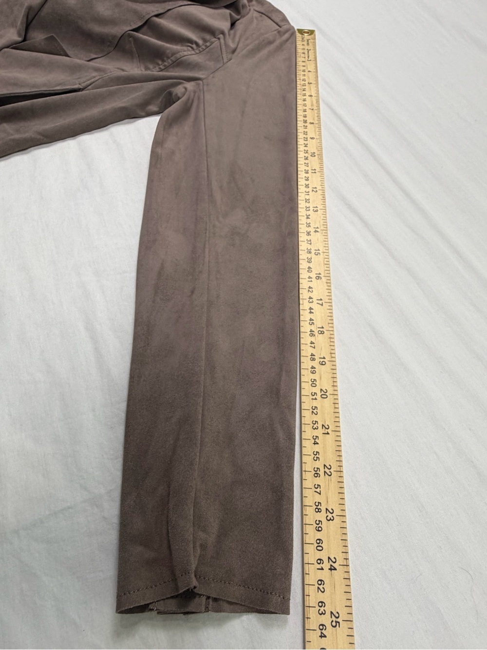 KUT from the Kloth Tayanita Tan Faux Suede open front draped Jacket in Tan M - Picture 12 of 14